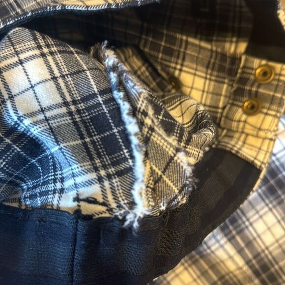 Vtg Gucci 90s runway plaid jodhpurs recycled into a snap button skirt size 30 - Picture 14 of 16